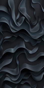 The abstract design features black wavy layers creating a dynamic and elegant background