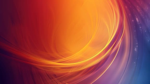 Dynamic abstract background with warm and cool swirling light patterns.
