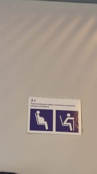October 21 2024 Lazne Belohrad Czech Republic Europe, travel places wheelchair sign on train, transport. High quality photo