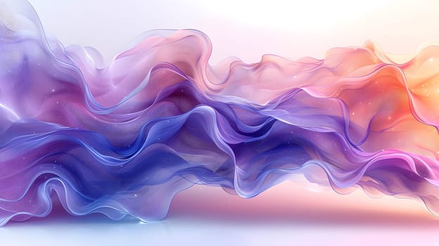Vibrant abstract waves and gradients in dynamic flowing ribbon patterns