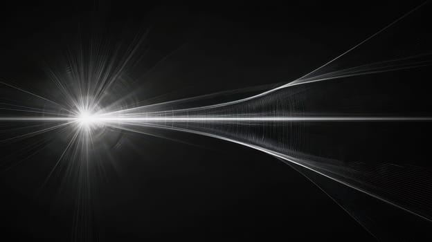 A mesmerizing display of elegant light flare and spiral patterns inspired by Fibonacci design, creating a dynamic and modern abstract background.