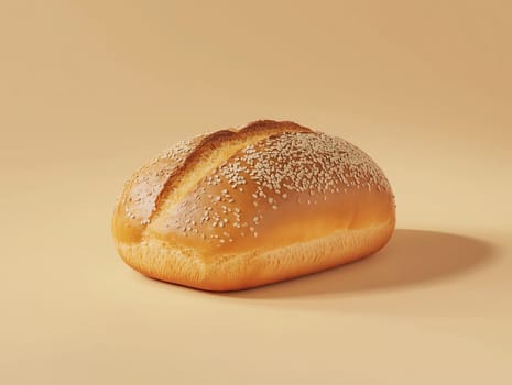 Close-up of a rustic loaf of bread with a light flour dusting, placed on a wooden board, highlighting artisanal baking and natural textures.
