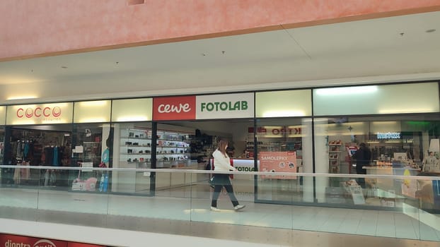 October 22 2024 Hradec Kralove, Czech Republic Europe, Kralov region, Kralovehradecky kraj, shopping mall, Fotolab store commercial building. High quality photo