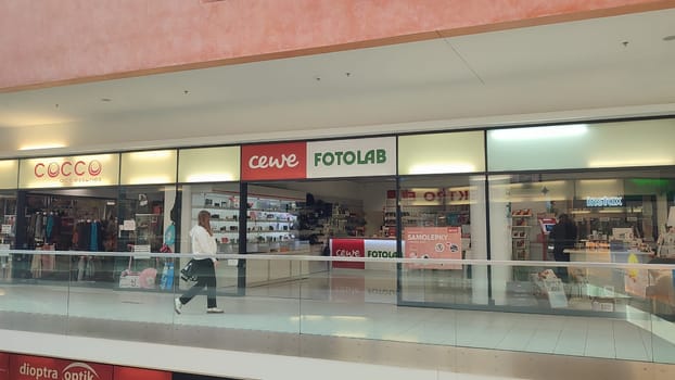 October 22 2024 Hradec Kralove, Czech Republic Europe, Kralov region, Kralovehradecky kraj, shopping mall, Fotolab store commercial building. High quality photo