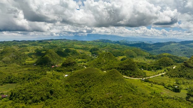 Hinakpan Mystical Hills, a group of conical limestone peaks in the highland of Guihulangan City, Negros Oriental. Philippines