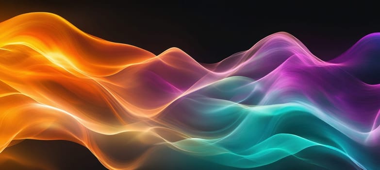 Smooth elegant colorful waves creating abstract background