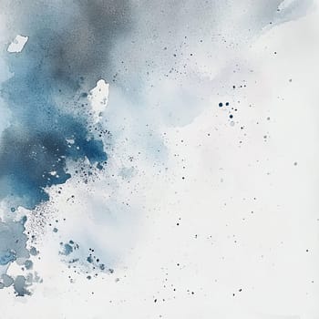 A gentle blend of blue and gray watercolors creates an abstract composition, perfect for adding serenity and elegance to contemporary interiors.