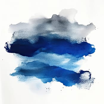 Soft strokes of blue and gray blend together to evoke the essence of ocean waves, bringing a tranquil and serene ambiance to the artwork.