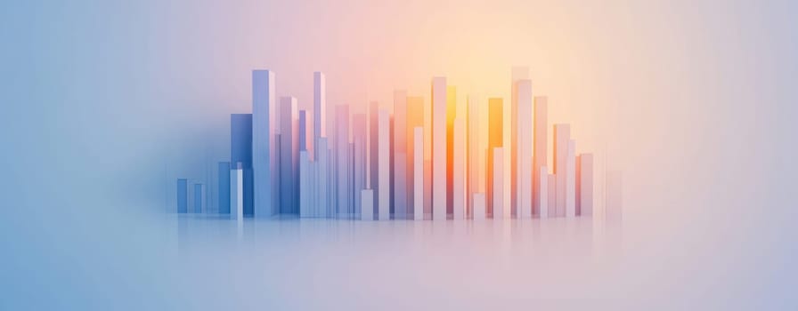 Sleek bar graphs and line charts create modern data visualization scene.