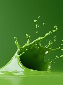 vivid green juice splash frozen in motion creates dynamic visual impact.