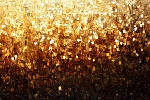 A shimmering background of golden sequins, creating a festive and glamorous mood..