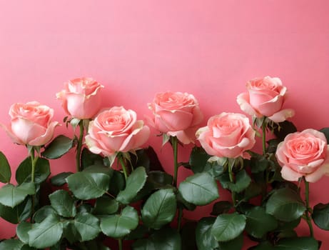 Light pink background, surrounded by a row of beauty pink roses in vertical --ar 3:2 --stylize 250 --v 6.1 Job ID: 0f235782-cf72-4d9f-af2d-1ba0bd324d5e