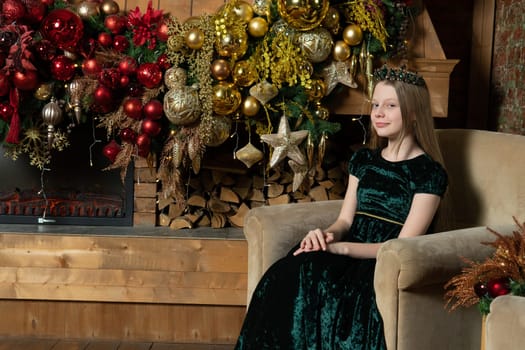 happy home girl female room smiling interior christmas winter sofa new year young