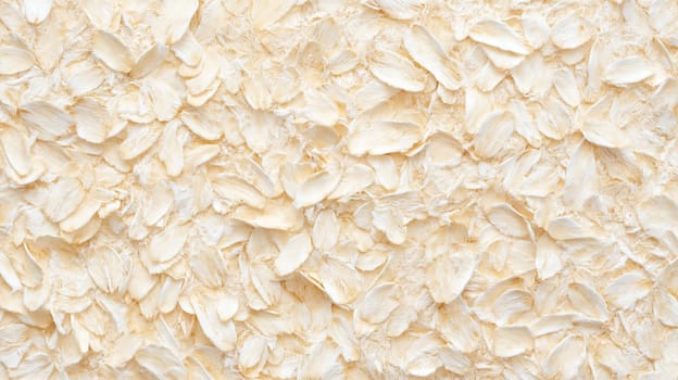 Rolled oats form a textured background, their natural, organic appeal. ideal for designs promoting health, wellness, or food-related businesses, emphasizing nutrition and wholesome ingredients.