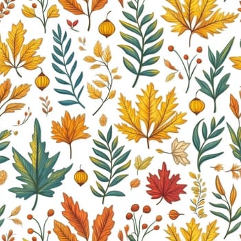 Autumn background. The background of yellow, green, red leaves symbolizes autumn. High quality photo