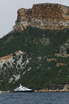Scenic view of Cap Canaille headland and Cassis in south of France, High quality photo