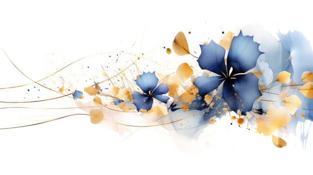 Watercolor abstract design for background of wedding or buzzy social media banner generative AI