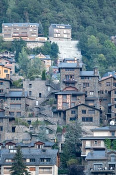 Escaldes Engordany, Andorra: 2023 September 28: Houses in the Parish of Escaldes Engordany in Andorra in 2023.
