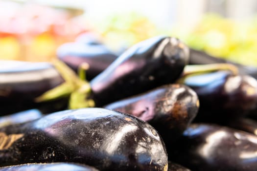 eggplant market background vegetable food organic fresh ingredient agriculture raw healthy vegetarian