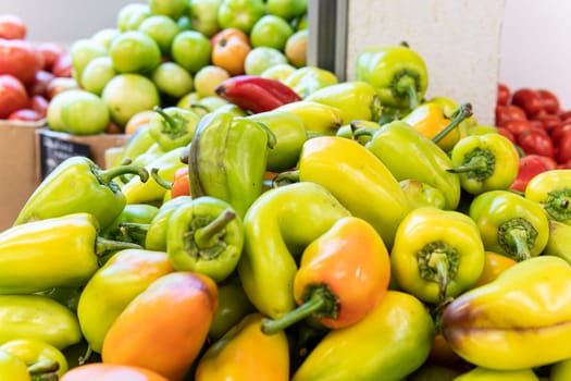 market ripe pepper nutrition natural healthy fresh grocery fruit food organic produce