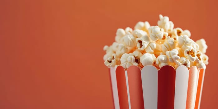 Minimalistic popcorn banner for movie night or cinema events.
