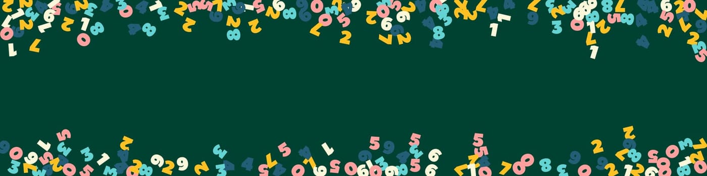 Scattered letters of latin alphabet. Colorful childish floating characters of English language. Foreign languages study concept. Back to school banner .