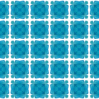 Tropical seamless pattern. Blue ideal boho chic summer design. Hand drawn tropical seamless border. Textile ready brilliant print, swimwear fabric, wallpaper, wrapping.
