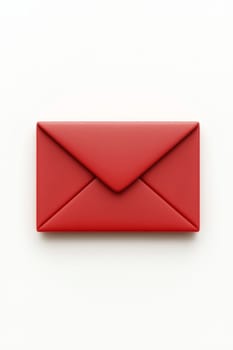 Red envelope on a white background. High quality photo