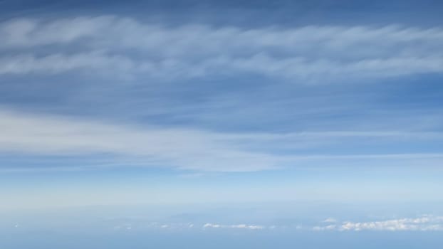 background blue sky white clouds, air atmosphere weather nature. High quality photo