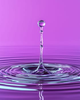 stunning purple splash of liquid creates captivating visual effect.