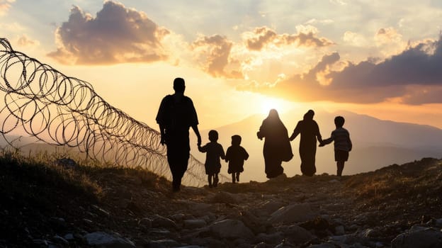 The refugee journey: portrait of individuals fleeing war, poverty, natural disasters, complex causes of displacement and urgent need for empathy, global response to address this crisis