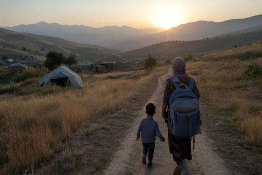 The refugee journey: portrait of individuals fleeing war, poverty, natural disasters, complex causes of displacement and urgent need for empathy, global response to address this crisis