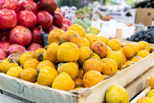 food green raw health persimmon fruit market vegetarian organic vegetable juicy fresh harvest