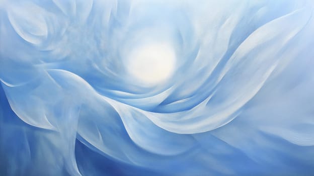An abstract painting evokes deep emotions with its soft, flowing wave-like forms. the soothing color palette and fluid movement make it ideal for enhancing artistic interior design and decor.