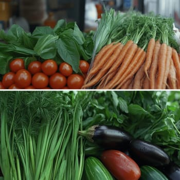 Fresh vegetables at the market. High quality photo