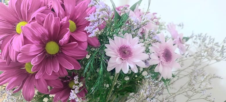 beautiful pink flowers,,bouquet, plants flora, nature green leaves. High quality photo