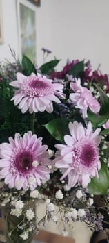 beautiful pink flowers,,bouquet, plants flora, nature green leaves. High quality photo