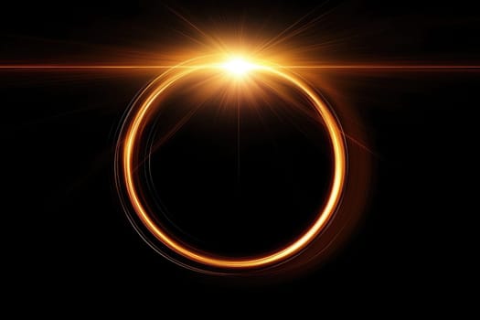 A breathtaking cosmic scene featuring a vibrant glowing ring with a bright light burst, perfect for background use in celestial or abstract themes.