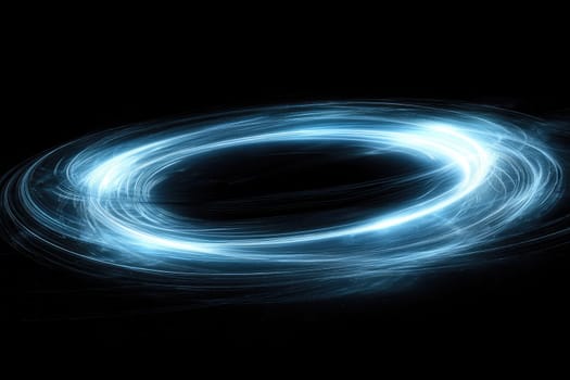 Stunning abstract visual of swirling blue light creates a captivating atmosphere, ideal for backgrounds and themes related to technology, science, and creativity.
