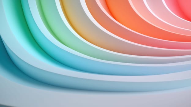 Soft concentric circles in gradient colors create soothing visual effect.