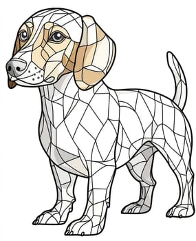 Coloring for kids, coloring animal dog