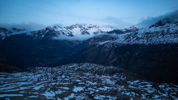 Sunset over the Pyrenees mountains near Gavarnie, High quality 4k footage