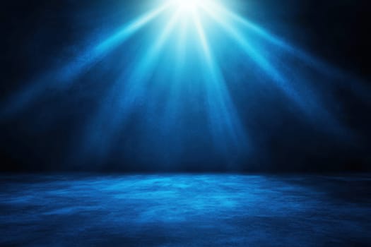 Midnight blue background illuminated by a cool spotlight shining from the top center, offering a gentle gradient and space for your message. High quality illustration