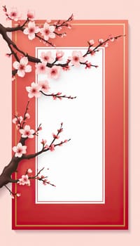 Decorative envelope for chinese new year celebrations and festive occasions. 2025 year of the snake chinese new year. 3d render .Vertical shot, ideal forsocial media stories background. AI generated.