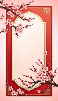 Fine envelope for chinese new year celebrations and festive occasions.Vertical shot, ideal for social media stories background. 2025 year of the snake chinese new year. 3d render .