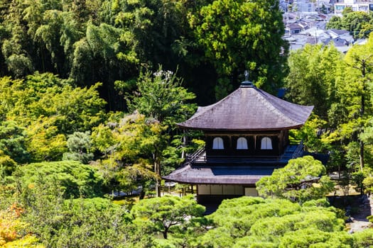 The stunning architecture and gardens at Silver Pavillion Ginkakuji temple in Kyoto, Japan