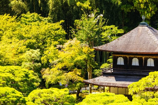 The stunning architecture and gardens at Silver Pavillion Ginkakuji temple in Kyoto, Japan