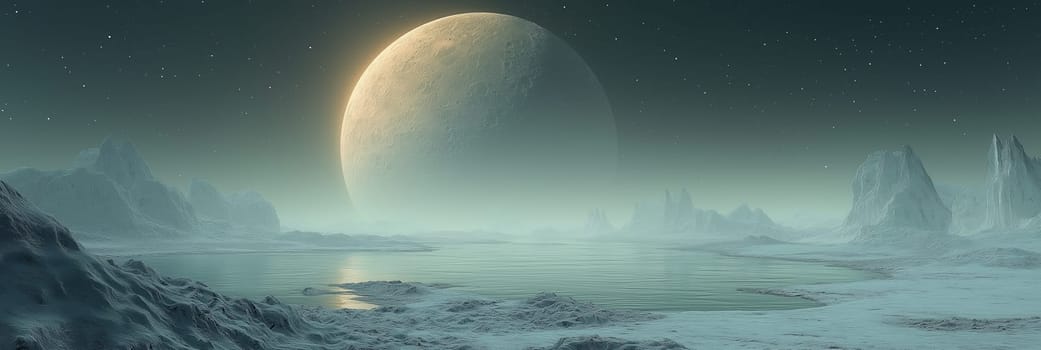 Fantasy world of another planet, surreal landscape. Selective focus.