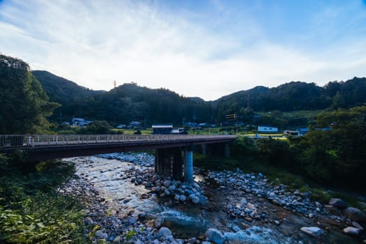 TSUMAGO, JAPAN - SEPTEMBER 20, 2024: The historic village of Tsumago at night in Gifu Prefecture near the town of Nakatsugawa in Japan