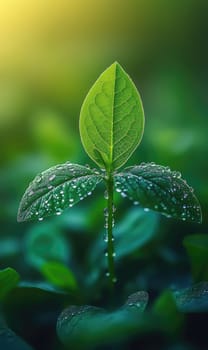 Fresh beginnings: green sprouts symbolizing growth, renewal, representing beauty of nature resilience, promise of new life as they emerge from the earth, vibrant, full of potential